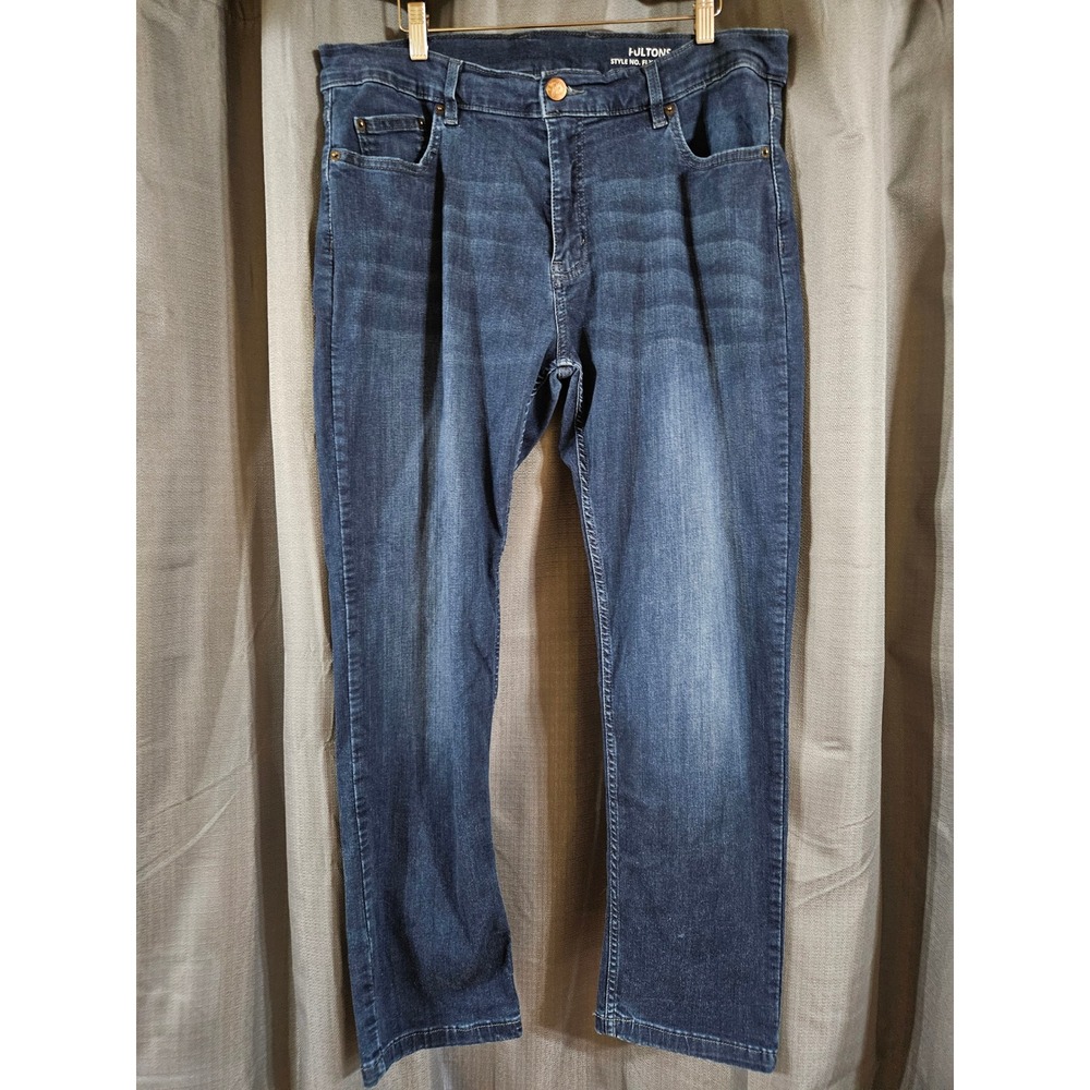 Mugsy Fultons Mens Dark Wash Stretch Denim Jeans FLX3NFU-38X30 Blue